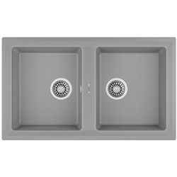 Teka Stone 90 B-TG Ένθετος Νεροχύτης Γρανίτη Αντιστρεφόμενος Ματ Metallic Grey
