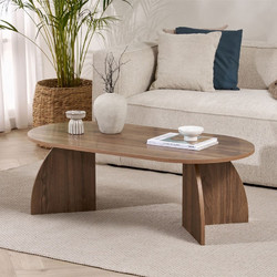 Megapap Melina Τραπεζάκι Σαλονιού Οβάλ Ξύλινο Μ120xΠ60xΥ40cm GP052-0242,3