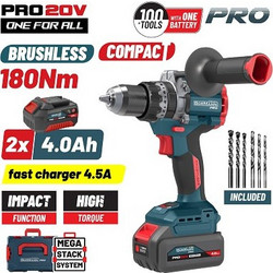 Bormann BBP5461X44CA Κρουστικό Δραπανοκατσάβιδο Μπαταρίας 20V 2x4Ah