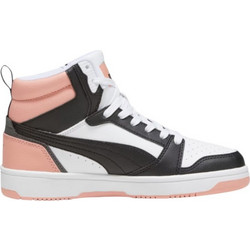 Puma Rebound V6 Παιδικά Sneakers Μποτάκια Μαύρα Σομόν 393831-07