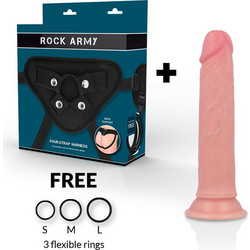 Rockarmy Avenger Harness Strap On με Dildo 19cm Flesh