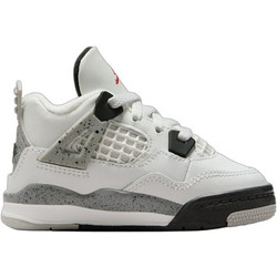 Jordan Air 4 Retro Παιδικά Sneakers Μποτάκια Λευκά Μαύρα IB4387-100