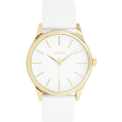 Oozoo Timepieces Γυναικείο Ρολόι με Λευκό Δερμάτινο Λουράκι C11675