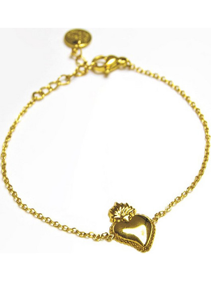 Farma Bijoux Γυναικείο Βραχιόλι Αλυσίδα με Καρδιά Xρυσό 8057461380129