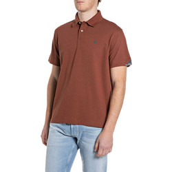 Replay Ανδρική Μπλούζα Polo Κοντομάνικη Καφέ M3431.000.21868-323