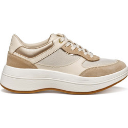Geox Spherica Γυναικεία Sneakers Χρυσά Μπεζ D65WTD 09BAS C1S5K
