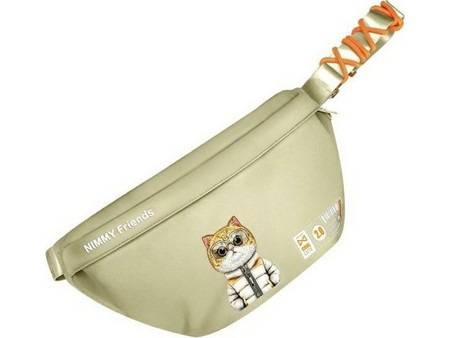 Nimmy Cool&Cute 2.0 Cat Τσαντάκι Μέσης Αδιάβροχο Εκρού