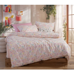 Nef-Nef Σετ Παιδικά Σεντόνια Μονά Βαμβακερά 170x260 Blossom Day Pink 3τμχ
