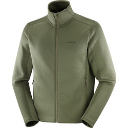 Salomon Ανδρική Ζακέτα Fleece με Φερμουάρ Πράσινη C26088