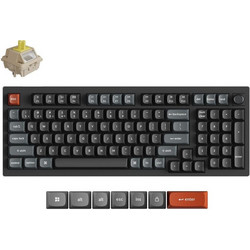 Keychron V5 Ultra 8K Ασύρματο Μηχανικό Gaming Πληκτρολόγιο με Keychron Silk POM Banana Διακόπτες RGB Black
