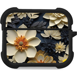 Sonique 3D Flower Series Θήκη Σιλικόνης για Apple AirPods Pro 1 / 2 Εκρού