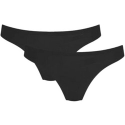 Sloggi Γυναικεία String Χωρίς Ραφές Μαύρα 2Pack 10190384-0004