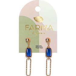 Farma Bijoux Γυναικεία Σκουλαρίκια Κρεμαστά από Ορείχαλκο με Swarovski BEPG25