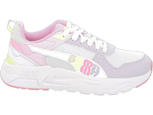 Puma Trinity 2 Παιδικά Sneakers Λευκά Ροζ Λιλά 405019-02