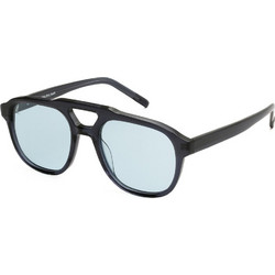 Kaleos REMIS3 Ανδρικά Γυαλιά Ηλίου Aviator Κοκάλινα Μαύρα με Μπλε Φακό