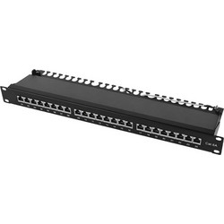 PowerOn PP-C6A-F24 Ethernet Patch Panel Rack 1U 19" 24 Θυρών Cat.6 Shielded FTP