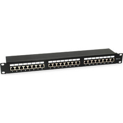 Equip 326425 Ethernet Patch Panel Rack 1U 19" 24 Θυρών Cat.6 Shielded FTP