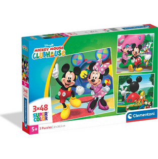 Παιδικό Puzzle Clementoni Super Color Disney Mickey Mouse Club House 3x48 Κομμάτια