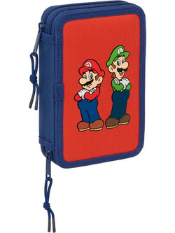 Safta Super Mario Mamma Mia Κασετίνα Γεμάτη με 2 Θήκες Πολύχρωμη S4313707