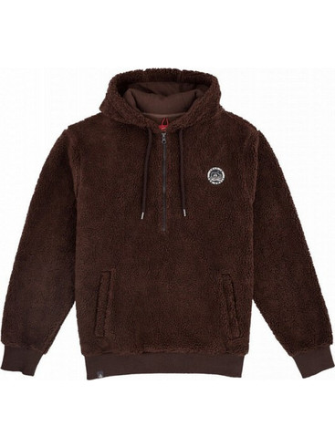 Oxbow Ανδρικό Φούτερ Fleece με Κουκούλα & Τσέπες Καφέ OXV930440-CF