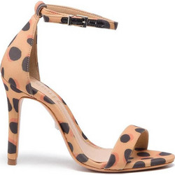 Schutz Γυναικεία Πέδιλα Suede Μπεζ με Λεπτό Ψηλό Τακούνι S01387-0268-0685U
