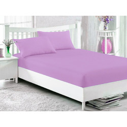 Γαρύφαλλο Σεντόνι Ημίδιπλο Βαμβακερό με Λάστιχο 120x200+30 Ανοιχτό Βιολετί GAR-41503