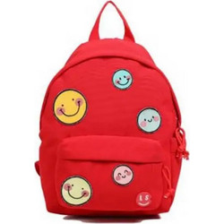Lyc Sac Smiles Σχολική Τσάντα Πλάτης Νηπιαγωγείου Κόκκινη 42173