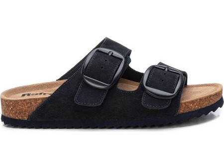Refresh Γυναικεία Σανδάλια Suede Ανατομικά Μαύρα 17283305