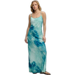 Superdry Maxi Βραδινό Φόρεμα Μεταξωτό Τιρκουάζ W8012049A-L1A