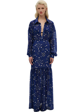 Combos Knitwear Μακριά Φούστα Υφασμάτινη Ψηλόμεση Navy Μπλε S5ELSL0022