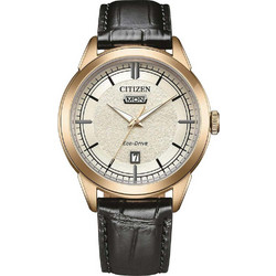 Citizen Sports Ανδρικό Ρολόι Solar με Μαύρο Δερμάτινο Λουράκι AW0153-04AC