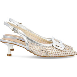 Ferre Γόβες Slingback Δερμάτινες με Λεπτό Χαμηλό Τακούνι Μπεζ F975F