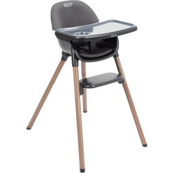 Graco Presti Αναδιπλούμενο Καρεκλάκι Φαγητού Ανθρακί