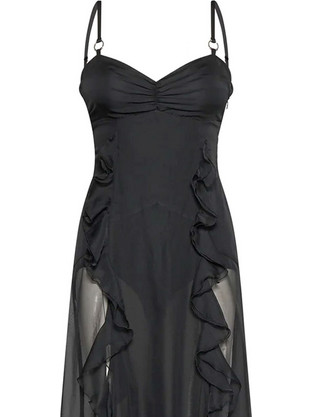 Richmond Maxi Φόρεμα για Γάμο / Βάπτιση Μεταξωτό Μαύρο UWP26102VEHB-BLK