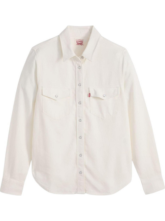 Levi's Μακρυμάνικο Γυναικείο Πουκάμισο Τζιν Mονόχρωμο Λευκό 16786-0112