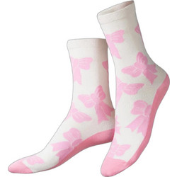 Eat My Socks Dreamy Bow Γυναικείες Κάλτσες Κοντές Εκρού Ροζ με Σχέδια 8436602103344