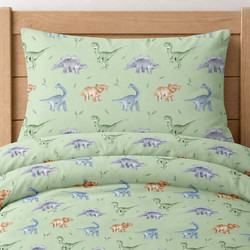 Astron Σετ Παιδικά Σεντόνια Μονά Βαμβακερά 170x260 Dinosaurs Mint Green 3τμχ