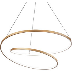 Ideal Lux O-Zone Κρεμαστό Φωτιστικό Οροφής Μονόφωτο LED με Φυσικό Λευκό Φως Χρυσό Φ80x224cm 342450