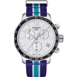 Tissot Ανδρικό Ρολόι Χρονογράφος με Μωβ Υφασμάτινο Λουράκι T095.417.17.037.30