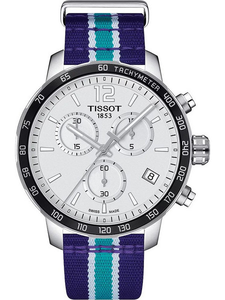 Tissot Ανδρικό Ρολόι Χρονογράφος με Μωβ Υφασμάτινο Λουράκι T095.417.17.037.30