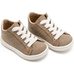 Babywalker Βαπτιστικά Sneakers για Αγόρι Υφασμάτινα Ανατομικά Καφέ BS3087