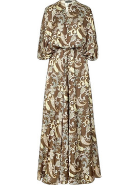 Lynne Maxi Φόρεμα για Γάμο / Βάπτιση Σατέν Χακί 0155-0511038-54