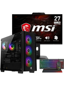 Vengeance Gamer's Choice Fusion-V35 (Ryzen 5 5500/16GB/512GB SSD/GeForce RTX 3050 6GB/FreeDos) + MSI Monitor 27? PRO MP272PMG