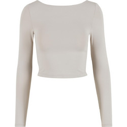 Urban Classics Γυναικείο Χειμερινό Crop Top Βαμβακερό Εκρού TB7721-01325