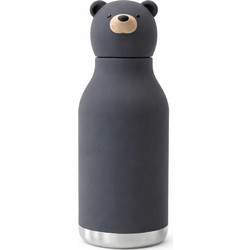 Asobu Bestie Black Bear Παιδικό Παγούρι Θερμός Ανοξείδωτο Μαύρο 460ml