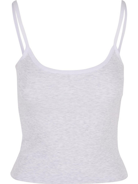 Def Γυναικείο Καλοκαιρινό Crop Top Βαμβακερό Γκρι DFLTT025-00453