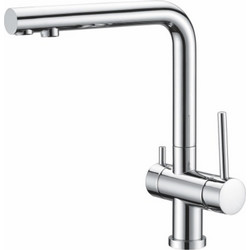 Macart Idea 200 Filter Μπαταρία Κουζίνας Πάγκου Τριπλής Παροχής Ανάμεικτη Inox