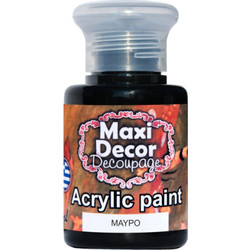Maxi Decor Black Ακρυλικό Χρώμα Ζωγραφικής 60ml