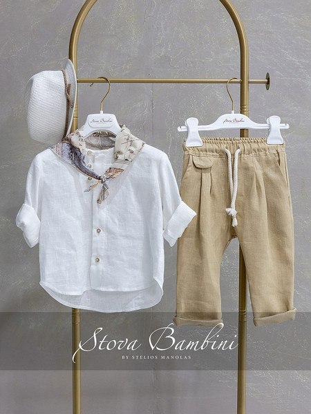 Stova Bambini Βαπτιστικό Κοστούμι με Παντελόνι & Πουκάμισο 4τμχ SS26B29
