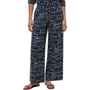 Tommy Hilfiger Ψηλόμεση Λινή Γυναικεία Παντελόνα Loose Εφαρμογή με Λάστιχο Navy Μπλε WW0WW48970-0GY Tommy Hilfiger Ψηλόμεση Λινή Γυναικεία Παντελόνα Loose Εφαρμογή με Λάστιχο Navy Μπλε WW0WW48970-0GY